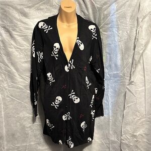 Torrid Black Skull Cardigan